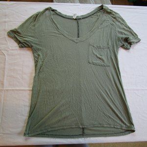 Brandy Melville V-neck Soft Pocket Tee